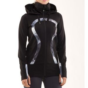 Lululemon Stride Jacket Brushed Back and White Coal Tinted Canvas